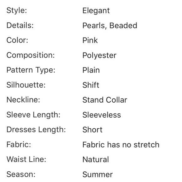 🆕High neck pearl detail pink dress - Picture 5 of 6